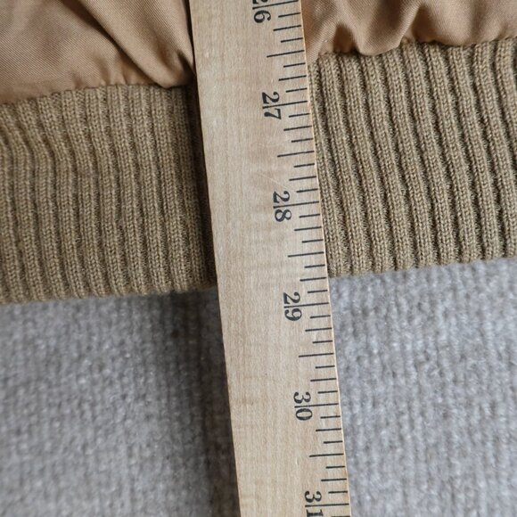 Vintage Melton Jacket XL Beige Bomber Harrington Reversible Wool Blend - Picture 4 of 16